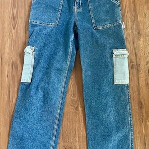 Hollister Women's Ultra High Rise Dad Jeans Blue Denim, Stretch Size 5R